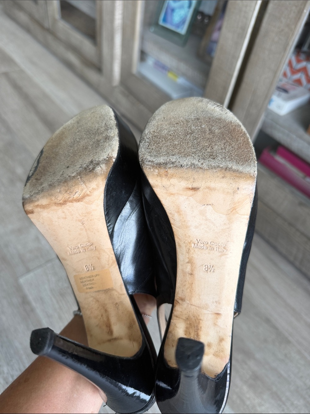 Charles David Black Leather Slingback Pumps - Picture 4 of 7